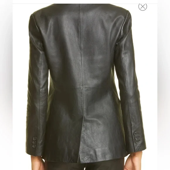 FRAME Leather 70’s Blazer - Picture 2 of 2